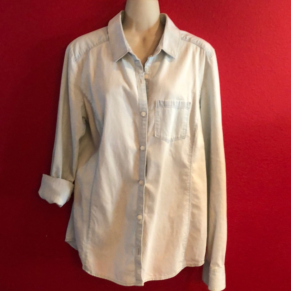 Chambray button down shirt